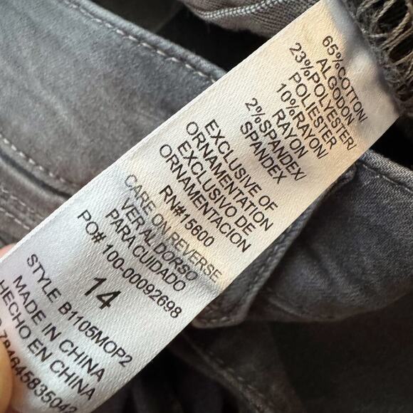 Democracy Pants Jeans Women's Sz 14 Gray AbSolution Skinny Ankle Ab Solution - Picture 6 of 13